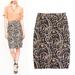 J. Crew Skirts | J Crew No 2 Pencil Skirt In Feather Paisley Navy Blue Womens Size 4 Euc | Color: Blue/Pink | Size: 4