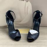 Michael Kors Shoes | Michael Kors Cambria Women's Pumps,Open Toe, Sling-Back, Glitter Heels Size 9.5 | Color: Blue | Size: 9.5