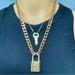 Louis Vuitton Jewelry | Authentic Louis Vuitton Brass Lock And Key Upcycled On Gold Plated Necklaces | Color: Gold | Size: Os