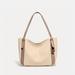 Coach Bags | Coach Alana Pebbled Leather Colorblock Tote Bag | Color: Cream/Tan | Size: Os