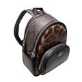 Coach Bags | Coach Mini Court Backpack In Signature Canvas With Leopard Print | Color: Black/Brown | Size: Os