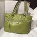 Coach Bags | Coach Smooth Leather Tote With Top Zipper Closure. Euc | Color: Green | Size: 15x4x13”