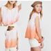 Free People Tops | Free People Womans Boho Little Bit Of Something Ombre Top Size M | Color: Orange/Pink | Size: M