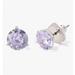 Kate Spade Jewelry | Kate Spade Brilliant Statements Mini Tri-Prong Stud Earrings Amethyst | Color: Purple/Silver | Size: Os