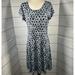 Michael Kors Dresses | Michael Kors Womens Shift Dress Short Sleeve Polyester Navy Blue Size Medium $99 | Color: Blue/White | Size: M