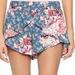 Free People Shorts | Free People Extreme Crossover Blue Floral Shorts Sz Xs | Color: Blue/Cream | Size: Xs