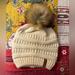 Free People Accessories | Knitted Pom Pom Hat | Color: Brown/Cream | Size: Os