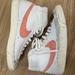 Nike Shoes | Nike Blazer Mid '77 Gymnastics Shoe, Peach Check, Barely Worn, Women’s Size 10.5 | Color: Pink/White | Size: 10.5