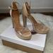 Jessica Simpson Shoes | Jessica Simpson Nude, Clear High Heels | Color: Cream/Tan | Size: 7