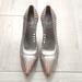 Gucci Shoes | Gucci Silver Leather Cut Out Pointed Toe Pumps Us10 | Color: Silver | Size: 10