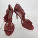 Kate Spade Shoes | Kate Spade Inga T-Strap Red Rust Suede Heel Stiletto Tassel Shoe Zipper Back 7 | Color: Red | Size: 7