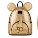 Disney Bags | Disney 50th Anniversary Luxe Gold Quilted Loungefly Mini Backpack Nwt + Extras | Color: Gold | Size: Os