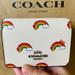 Coach Bags | Coach Mini Wallet On A Chain With Rainbow Print | Color: Red/White | Size: 4” L X 3” H X 1” W