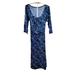 Athleta Dresses | Athleta Floral Paisley Knit Stretch Dress Size Medium | Color: Black/Blue | Size: M