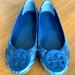 Tory Burch Shoes | Brand New Tory Burch Minnie Floral Ballet Flats, Size 5m | Color: Blue | Size: 5