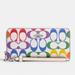 Coach Bags | Coach Pride Rainbow Signature Canvas Long Zip Around Wallet Phone Case New! Nwt | Color: White | Size: Os