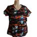 Disney Tops | Disney's Nightmare Before Christmas Nwt V-Neck Scrub Top Size Small | Color: Black | Size: S