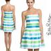 Lilly Pulitzer Dresses | Lilly Pulitzer Jordan Corded Silk Organza Stripe Strapless Dress | Color: Blue/Green | Size: 00