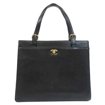 Louis Vuitton Bags | Chanel Coco Mark Gold Hardware Black Handbag Caviar Skin | Color: Black | Size: Os