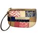 Coach Bags | Coach Patchwork Wristlet Wallet Carryall Case Clutch Makeup Bag | Color: Gold/Tan | Size: Os