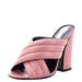 Gucci Shoes | Gucci Women's Webby Crossover Block Heel Sandals Leather Pink | Color: Pink | Size: 6
