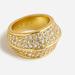 J. Crew Jewelry | J Crew Angular Valeryan Pave Ring, Nwt | Color: Gold | Size: Size 6