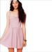 Free People Dresses | Free People Beach Peek A Boo Mini Gingham Dress, S | Color: Cream/Pink | Size: S