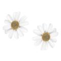 Kate Spade Jewelry | Kate Spade Into The Bloom Daisy Flower Stud Earrings | Color: Gold/White | Size: Os