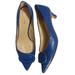 Kate Spade Shoes | Kate Spade Blue Snakeskin Pointed Toe Kitten Heels Size 8.5 | Color: Blue | Size: 8