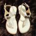 Michael Kors Shoes | Micheal Kors Sandals | Color: Tan/White | Size: 6