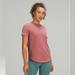 Lululemon Athletica Tops | Lululemon Love Crew Short Sleeve T-Shirt In Color Spiced Chai Pima Cotton Top | Color: Pink | Size: 4