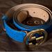 Gucci Accessories | Gucci Leather Belt | Color: Blue | Size: 110/44 Waist