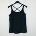 Athleta Tops | Athleta Women's Xs Tank Top Black Move It Strappy Criss Cross Back Vent Co20 | Color: Black | Size: Xs