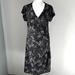 Athleta Dresses | Charcoal Floral Athleta Skater Dress | Color: Gray | Size: M