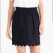 J. Crew Skirts | J By J Crew Scalloped Sidewalk Black Linen Blend Skirt - 8 | Color: Black | Size: 8