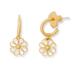 Kate Spade Jewelry | Kate Spade New York Gold Spade Floral Dangle Huggie Earrings | Color: Gold | Size: See Description