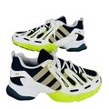 Adidas Shoes | Adidas Eqt Gazelle Men's Sneaker 9 Navy Neon Yellow Gold Euc Worn 1x #Ee7742 | Color: Blue/Yellow | Size: 9