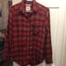 American Eagle Outfitters Tops | American Eagle Outfitters Ahh-Mazingly Soft Boyfriend Fit Plaid Flannel Shirt | Color: Black/Red | Size: S