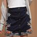 Anthropologie Skirts | Anthropologie Hd In Paris Black With Floral Embroidery And Buttons Size L | Color: Black | Size: L