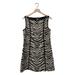 J. Crew Dresses | J. Crew Black & Cream Zebra Print Linen Shift Dress Size 6 | Color: Black/Cream | Size: 6