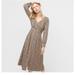 J. Crew Dresses | J.Crew Button Down Midi Dress Cheetah Leopard Print | Color: Tan | Size: 6