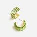 J. Crew Jewelry | J. Crew Trapezoid Stone Hoop Earrings | Color: Green | Size: Os