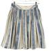 Anthropologie Skirts | Anthropologie Maeve Pitter Patter Pleated Blue Cream Brushstroke Stripe Skirt 10 | Color: Blue/White | Size: 10