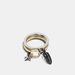 Coach Jewelry | Coach Pave Multi Charm Ring Set Style No. 90577 | Color: Gold/Silver | Size: 7