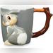 Disney Dining | Disney Bambi Movie Thumper 3d Sculpted Coffee Mug | Color: Brown/Gray | Size: Os