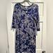 Lilly Pulitzer Dresses | Lilly Pulitzer Women's Sweater Dress Medium 100% Merino Wool Beautiful Color | Color: Blue/Cream | Size: M