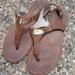 Michael Kors Shoes | Michael Kors Plate Sandals Size 7.5 | Color: Tan | Size: 7.5