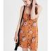 American Eagle Outfitters Dresses | American Eagle Mustard Yellow Floral Mini Dress M | Color: Orange/Yellow | Size: M