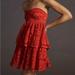 Anthropologie Dresses | Anthropologie Maeve Strapless Lace Mini Dress | Color: Orange/Red | Size: S