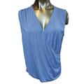 Athleta Tops | Athleta Women's Sleeveless Vneck Navy Blue Top Large | Color: Blue | Size: Lg